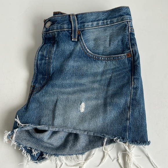 Levis 501 button fly 5 pocket cutoff shorts jean shorts - Picture 5 of 15